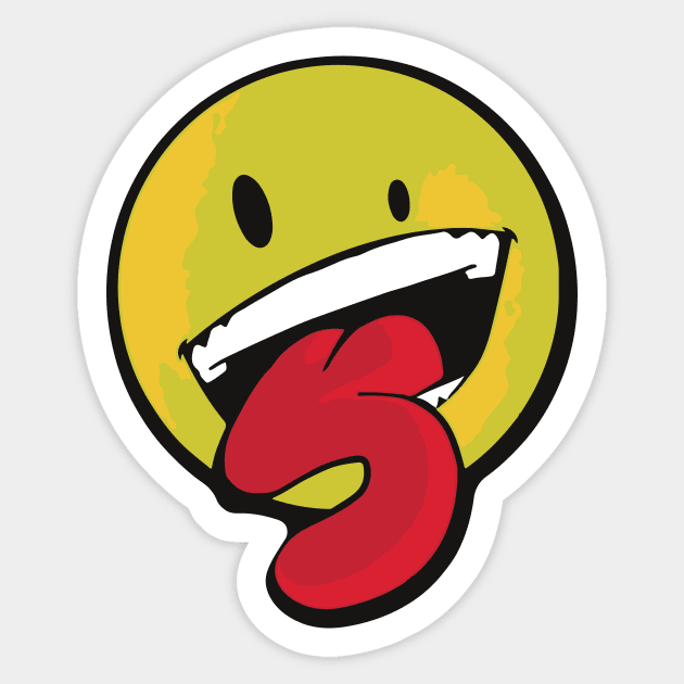 Long Tongue Smiley Sticker by slice_of_pizzo